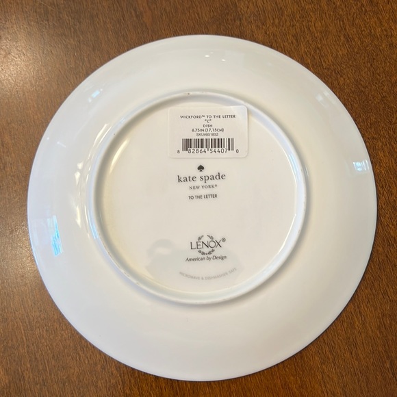 Kate Spade and Lenox to the letter C plate. 6.75 inches - Picture 2 of 2